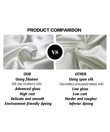 Set of 3 Large 6A Mulberry Silk Scrunchies in Satin Bag - Champagne, Black, White - Buy Online on GoSupps.com