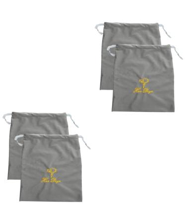 Healeved 4 Pcs Drawstring Storage Bags Blow Dryer Drawstring Bag Fabric Hair Dryer Travel Bag 30.00X25.00X0.50CMx2pcs Greyx2pcs