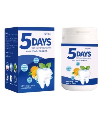 5DAY Teeth Whitening Powder Teeth Polishing Tooth Deep Cleaning Powder Breath Freshener Tooth Cleaning Powder for Daily Life Blue