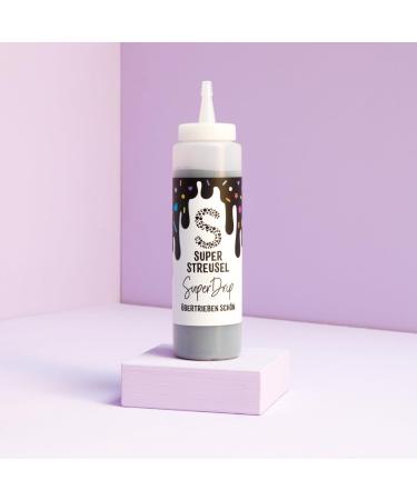 Super Drip black cake glaze cake melts chocolate 300g |Drip cake glaze for cake cookies cookies ice muffin cakes and much more.|Cake Drip bottle |Icing decoration (black) - Buy Online on GoSupps.com