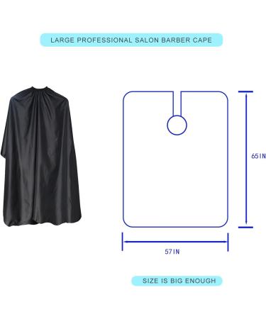 Professional Waterproof Barber Cape | Unisex Black Hair Cutting Cape | Large Salon Quality Polyester - Buy Online on GoSupps.com