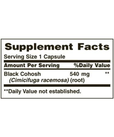 Nature's Bounty Black Cohosh 540mg - 100 Capsules (Pack of 2) | Natural Whole Herb - Buy Online on GoSupps.com