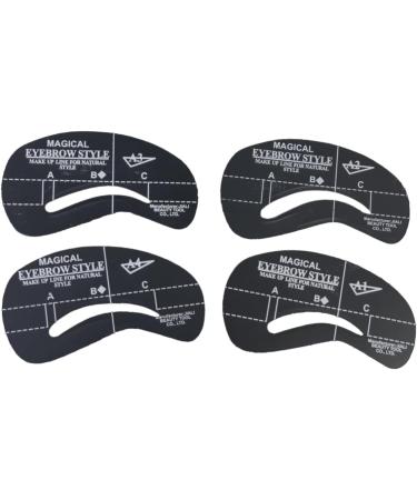 Ipetboom 24pcs 6 Sets Tools Eyebrow Molds Diy Eyebrow Kit Eyebrow Stencils Template Card Unibrow medium White - Buy Online on GoSupps.com