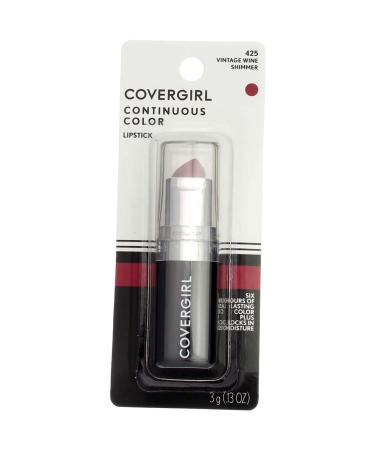 CoverGirl Continuous Color Lipstick Vintage Wine (425) 2 Pack