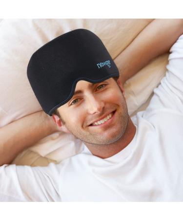 NEWGO Migraine Ice Pack Hat - Hot Cold Therapy Gel for Headache Relief, Puffy Eyes, Sinus & Stress - Reusable & Adjustable - 27.6 x 5.9 - Buy Online on GoSupps.com