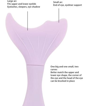 Silicone Mascara Shield Easy To Clean Prevent Spoiling Stencils Wing Tips Curved Reusable Multifunctional Purple for Women for Makeup Tool - Buy Online on GoSupps.com