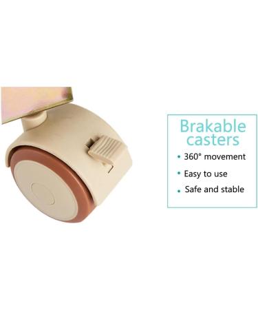 Threaded Shaft Swivel Castors Ball Castors Set of 4 2" Locking Swivel Casters No Floor Marks Silent Swivel Castor for Furniture Ottoman Wheelchair Coffee Table(20mm) - Buy Online on GoSupps.com