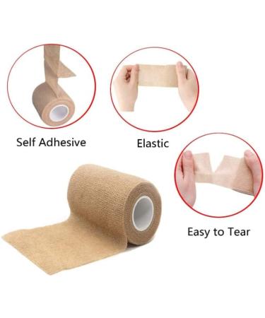 MONZO Self-Adhesive Bandages (6 Pack) 5 cm x 4.5 m Adhesive Bandage Cohesive Tape Cohesive Tape Breathable for Athletic Stretching Sports Wrist Ankle (Green) - Buy Online on GoSupps.com