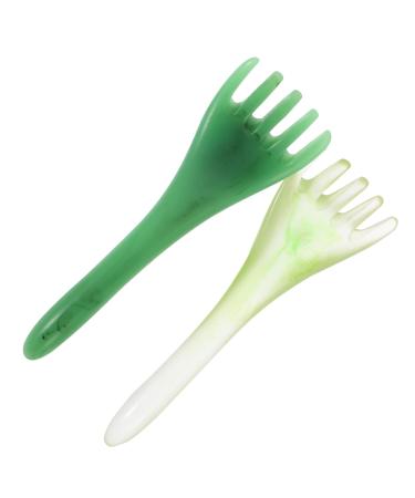 Frcolor 10 STK Hair Comb Massage Gear - Gray Curly Wing Electric Head Massager & Gua Sha Stone Comb for Women - Buy Online on GoSupps.com