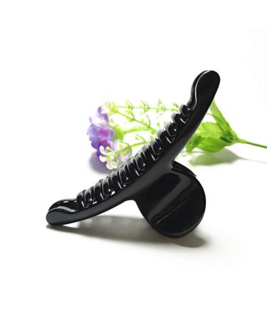 Lurrose 4-Piece Professional Salon Hair Clips - Large Plastic Jaw Gripper for Women & Girls with Long Hair (Black) - Buy Online Internationally - Buy Online on GoSupps.com