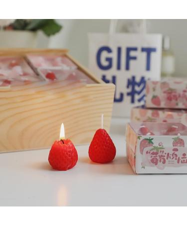 Buy Mini Fruit Scented Candles - Aromatherapy Home Decor | Christmas Gifts & Party Decoration - Red & Pink Strawberries - Buy Online on GoSupps.com