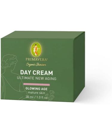 PRIMAVERA Day Cream - Ultimate New Aging 30 ml - Natural Cosmetics - Effective Face Cream for Mature Demanding Skin - Activates Restructures and Tightens the Skin - Glass Jar - Vegan Day Cream Glass Jar - Buy Online on GoSupps.com
