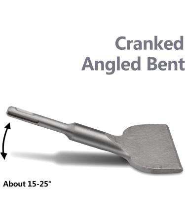 3x6.5inch SDS Plus Concrete Cranked Angled Removal Chisel for Cement Brick Stone Wall - Angled Bent 75x165mm - Buy Online on GoSupps.com