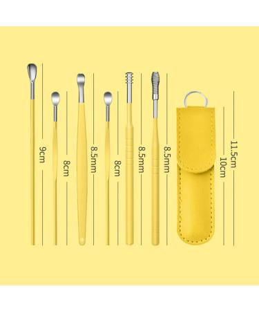 Stainless Steel Ear Wax Removal Kit - 6pcs Portable Ear Pick Cleaning Tools with Storage Bag for Home and Travel | Metal Ear Cleaner - Buy Online on GoSupps.com