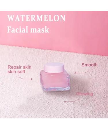Organic Watermelon Mask - Hydrating Pore Tightening Overnight Face Mask with AHA & Hyaluronic Acid for Anti-Aging & Exfoliation - 50ml - Buy Online on GoSupps.com