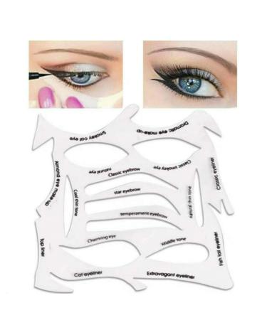 Quick Make-Up Stencils,eyeliner, eyebrows, eye shadow. A makeup tool with a variety of shapes.