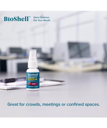 BioShell Germ Defense Oral Antiseptic - Berry Flavor 1 Fl Oz (Pack of 1) | Fights & Kills Germs in Crowded Spaces - Buy Online on GoSupps.com