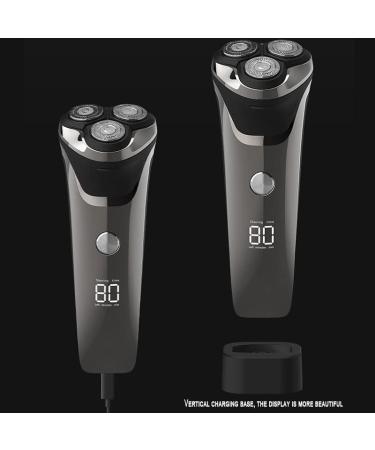Premium Waterproof Electric Razor for Men - Rechargeable Rotary Shaver for Wet & Dry Grooming - Buy Online on GoSupps.com