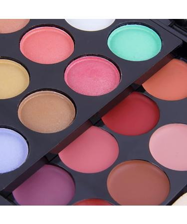 Worparsen Cosmetic Makeup Palette Set Blusher Lip Gloss Shimmers Eyeshadow Palette Makeup Brush Mirror Makeup Set Combination Palette Random - Buy Online on GoSupps.com