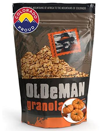 Olde Man Granola Gluten Free Granola - Non-GMO Healthy Granola Cereal - Soft Whole Grain Oats, Butter, Brown Sugar - Handmade in Colorado (Pumpkin Spice, 12oz Pack) Pumpkin Spice 12oz