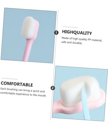 Minkissy 4-Piece Portable Toothbrush Set for Kids & Adults Soft Fur Design for Dental Hygiene | Ideal for Travel & Home Use - Buy Online on GoSupps.com