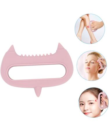 Fomiyes 3-in-1 Acupuncture Massage Device | Silicone Hand & Neck Massager | Manual Head Massage Tool with Scroll Wheel | Pink Pebbles - Buy Online on GoSupps.com