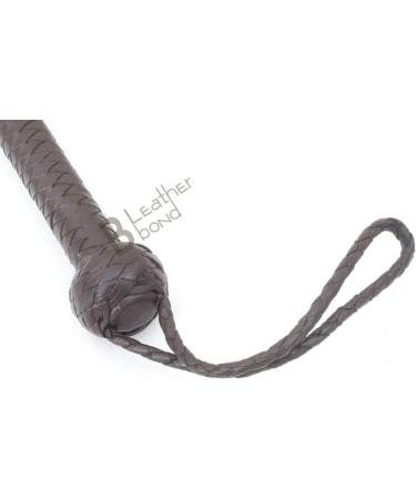 Authentic Indiana Jones Style 10.0 Feet Dark Brown Leather Bullwhip | Genuine 8 Plait Cowhide Whip - Buy Online on GoSupps.com