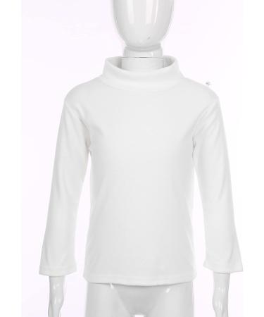 Hansber Kids Thermal Underwear Top - Long Sleeve Turtleneck Shirt in White - Size 5-6 - Buy Online on GoSupps.com