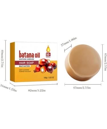  Beslibate 2 x 100g Bar Shampoo Batana Oil Soap Shampoo with Batana Oil to Improve Scalp Health Anti Hair Loss and Repair Damaged Hair soap-8 - Buy Online on GoSupps.com