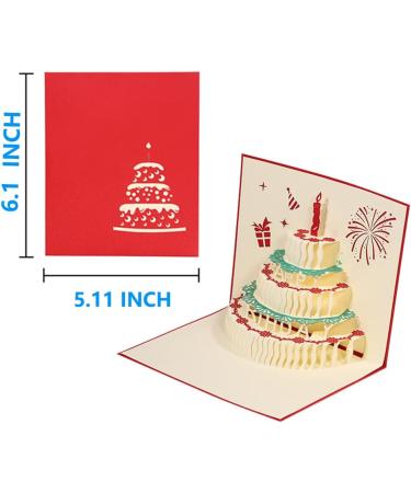 WESAPPINC 3D Pop Up Birthday Cards Warming LED Light Birthday Cake Music Happy Birthday Card Postcards Pop Up Greeting Cards Laser Cut Happy Birthday Cards Best for Mom Wife Sister Boy Girl Friends (1Pack LED birthday card) - Buy Online on GoSupps.com