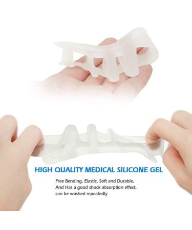 Buy 2 Silicone Toe Separators for Hallux Valgus Relief | Friction & Ball Protection for Crow Toe - Fast International Shipping - Buy Online on GoSupps.com