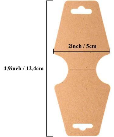 100 PCS Brown Kraft Necklace Jewelry Display Cards | 4.9 x 2 Inches | Bracelets Earrings Keychains Rings Hairbands Craft Tags | 100pcs 2 x 4.9 - Buy Online on GoSupps.com