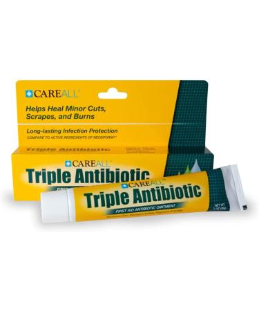 CareALL 1oz Triple Antibiotic Ointment - Pack of 3 | First Aid for Minor Scratches & Wounds | Prevents Infection - Compare to Leading Brand - Buy Online on GoSupps.com