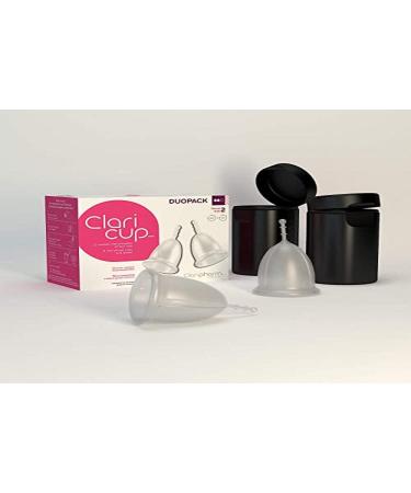 Claripharm Duopack Claricup menstrual cup transparent size 2 pack of 2