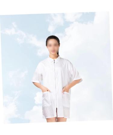 minkissy Hair Hair dye Short Sleeve Salon Vest Hair Stylist Jacket Custom Barber Jackets Salon Jacket pet Hair dye Woman Hair Dye Clothes Work Cloth Men and Women White Baking Oil - Buy Online on GoSupps.com