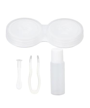 Contact lens container set portable travel contact lens container with tweezers applicator for everyday use in the outdoor office