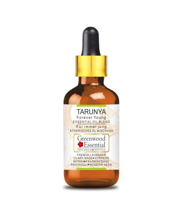Greenwood Essential Tarunya - Forever Young - Anti Ageing Blend of Patchouli Cypress Clary Sage Myrrh Frankincense French Lavender Essential Oils in Chilean Rosehip Oil 50ml(1.69oz) 1.69 Fl Oz (Pack of 1)