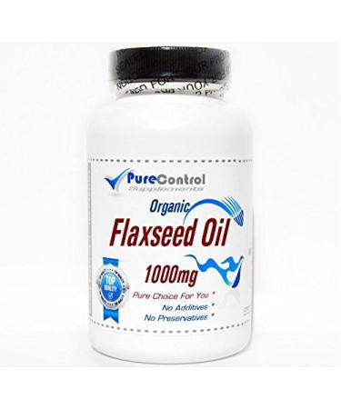 Organic Flaxseed Oil (Emulsified Dry) 1000mg // 200 Capsules // Pure // by PureControl Supplements
