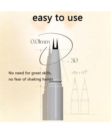 Double Tip Lower Eyelash Pencil 2024 New 3D Waterproof Eyelash Pen Eye Liner Liquid Eyeliner Dual Pronged Bottom Eyelashes Pen Waterproof Liquid Eyeliner for Natural Eye Makeup (Gray Brown+Gray Black) - Buy Online on GoSupps.com