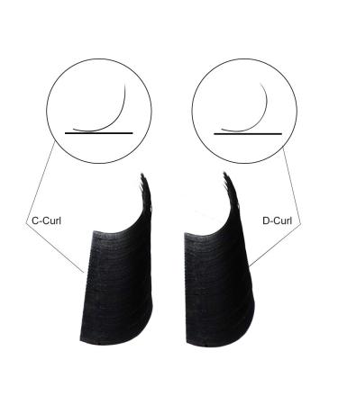 Individual Eyelashes Eyelash Extensions 1:1 Thickness 0.03 to 0.20 Black D Curl 16mm - Buy Online on GoSupps.com