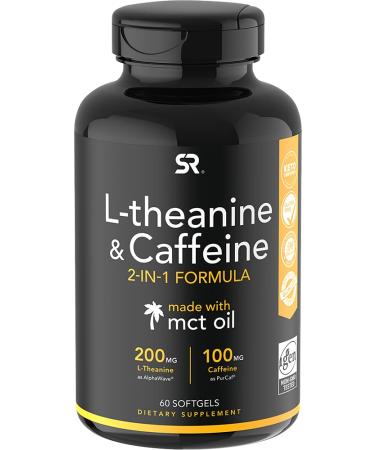 Sports Research L-Theanine & Caffeine with MCT Oil 60 Softgels