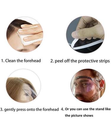 BNOYONERAS 30 Pieces Transparent Shower Shields with No Wrinkles Pin Clips Hairspray Shield Anti-Fog Visors for Hairstyling Cutting Fringing Hair Coloring - Buy Online on GoSupps.com