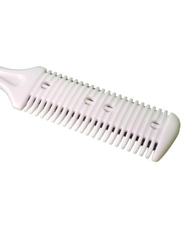 ALAZCO Combo Set: White Plastic Double Edge Razor Comb Hair Beard Bikini Trimmer with Extra Blades - Buy Online on GoSupps.com