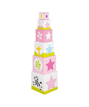 Goki 58481 Cubos para apilar Africa toy for stacking and locking multicolored (Multicolored)