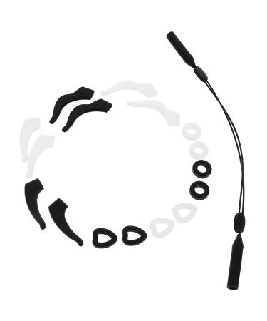 Healvian 17pcs Eyeglass Temple Tips Silicone Anti-Slip Eyeglass Holder Ear Grip Hooks For Reading Glasses Sunglasses Eyeglasses