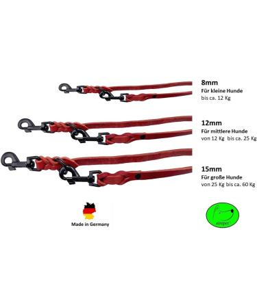 Buy Adjustable Dog Liner for Small & Large Dogs - 2.40m Double Lined Red with Black Hooks | International Shipping - Buy Online on GoSupps.com
