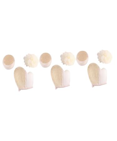 9 Pcs Dead Skin Remover Bath Glove Shower Glove Bath Ball Glove Double Sided Exfoliating Glove 1 Count (Pack of 1)