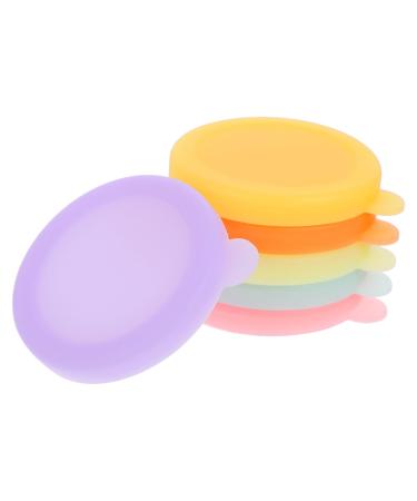 Alipis 6pcs Espresso Cup Appetizers Coffee Mugs Seasoning Plate Lids Small Dipping Bowls Lid Soy Sauce Dipping Bowls Lid Sauce Cups Cover Ketchup Small Plate Travel Silica Gel