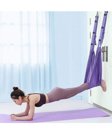 Yogagurt Stretch Band Premium Polyester Cotton Yoga Belt for Inversion Stretching Flexibility Training & Pilates Purple 1 Piece - Buy Online on GoSupps.com