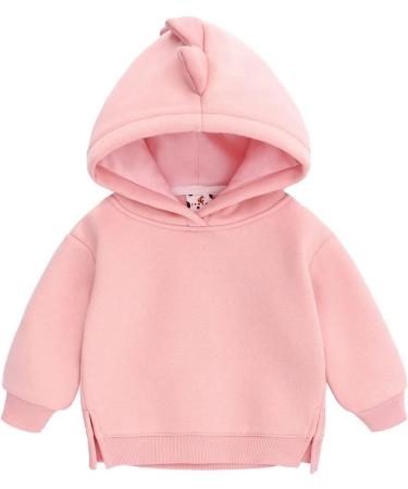 Famuka Little Kids Dinosaur Hoodie Toddler Boy Girl Sweatshirt 9 Months Pink - Buy Online on GoSupps.com